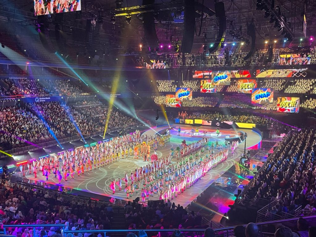 A colourful performance at the 2022 Schools Spectacular event presented by the NSW Department of Education