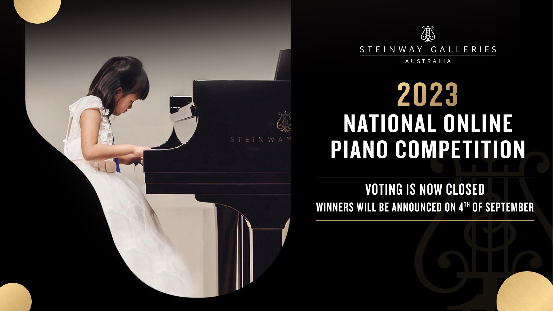 Voting Period Closed for the 2023 Steinway Galleries Australia National Online Piano Competition