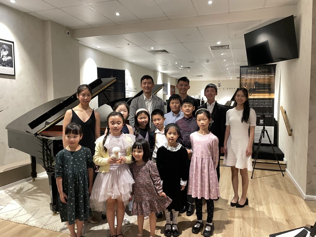 Piano teacher Scott Lam and his student recitalists - Scott Lam Student Recital at Steinway Gallery Sydney