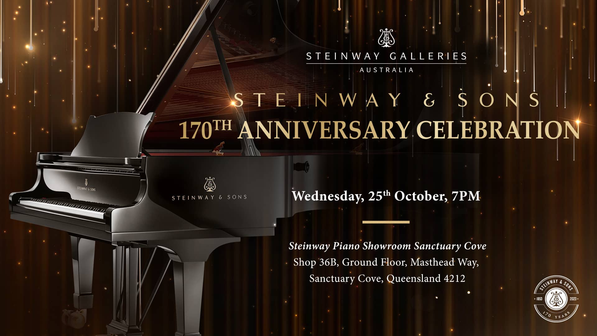 Steinway & Sons 170th Anniversary Celebration Event at Steinway Piano Showroom Sanctuary Cove