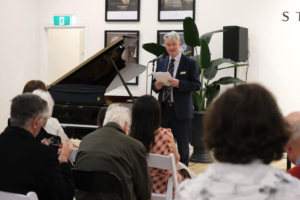 Damain Powell delivered a speech for the Australian National Piano Award Finalists Announcement Event.