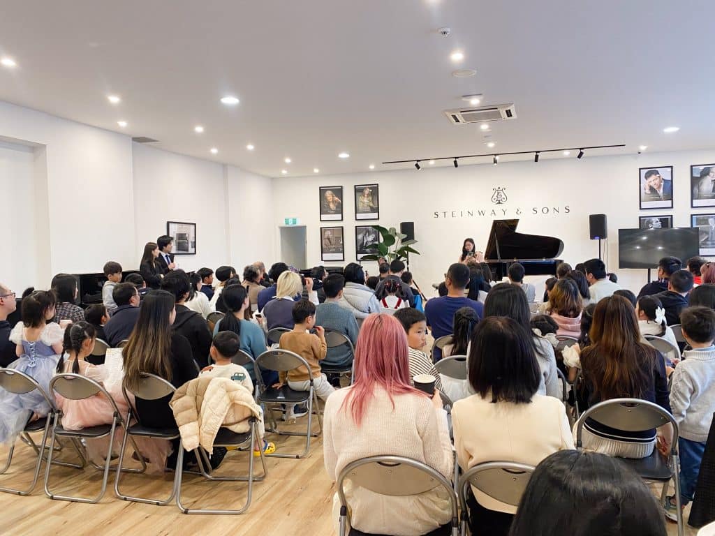 Jeanette Zhang's student recital at Steinway Gallery Melbourne. 