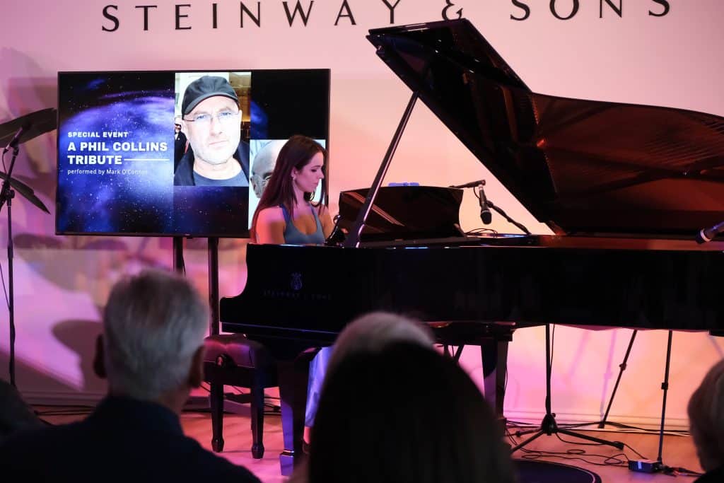 Phil Collins Tribute Event at Steinway Gallery Melbourne. Amy Rita as guest pianist. 