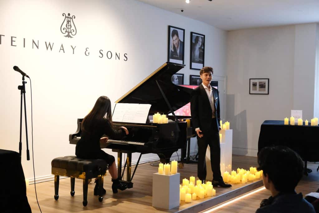 Christmas Candlelight Concert at Steinway Gallery Melbourne.  Vittorio Ouyang and Cady Lin as performers.